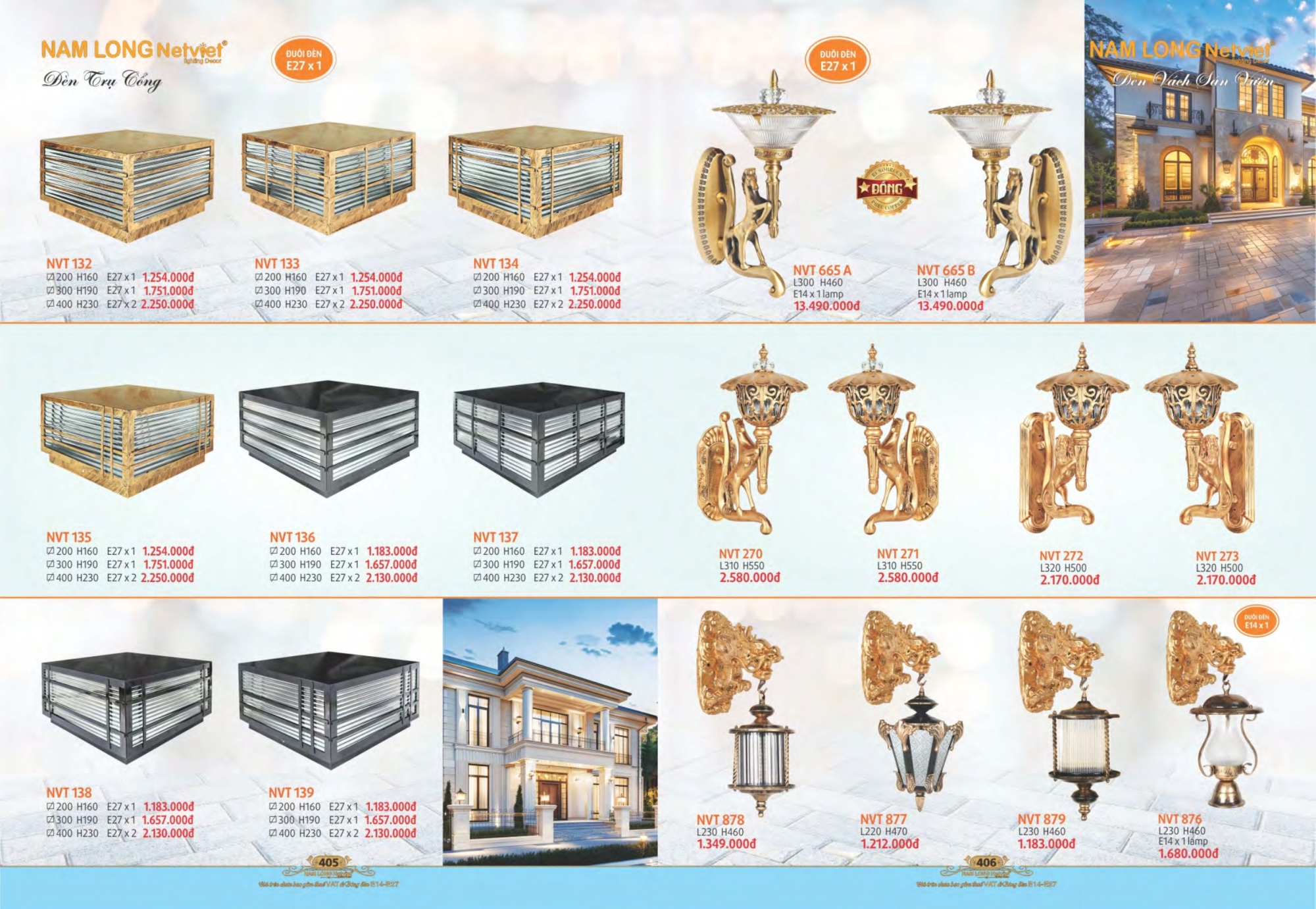 Bảng giá đèn trang trí Nam Long